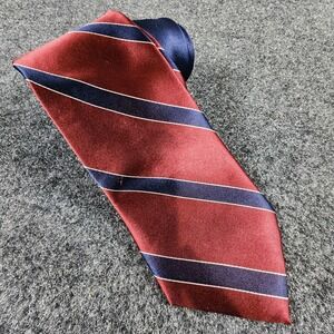 Tommy Hilfiger Tie Red & Blue Striped Necktie Preppy Business Casual